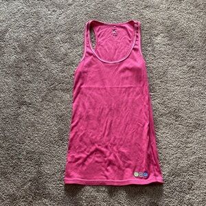 Zumba Fitness Pink Racerback Tank Top Athletic Workout Stretch Logo SIZE L